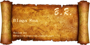Blaga Rea névjegykártya